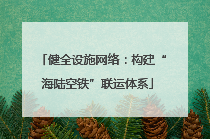 健全设施网络：构建“海陆空铁”联运体系