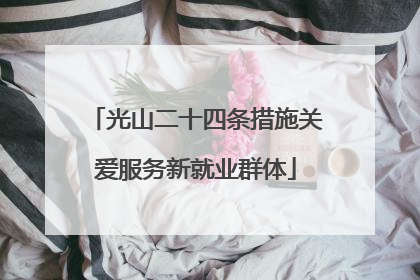 光山二十四条措施关爱服务新就业群体