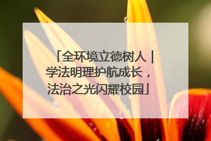 全环境立德树人｜学法明理护航成长，法治之光闪耀校园