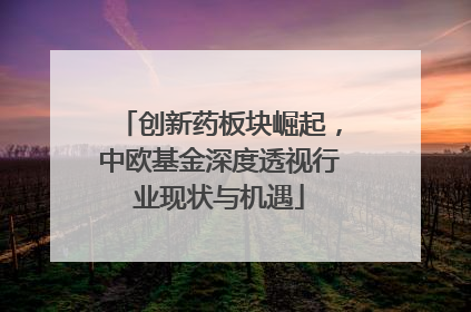 创新药板块崛起，中欧基金深度透视行业现状与机遇