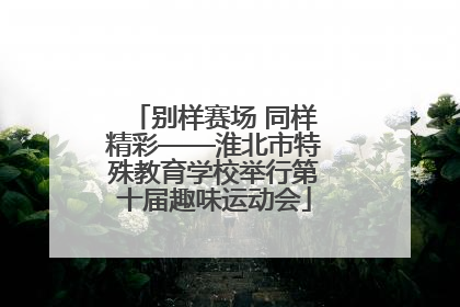别样赛场 同样精彩——淮北市特殊教育学校举行第十届趣味运动会