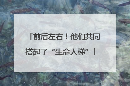 前后左右！他们共同搭起了“生命人梯”
