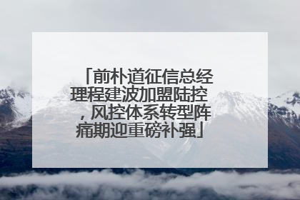前朴道征信总经理程建波加盟陆控，风控体系转型阵痛期迎重磅补强