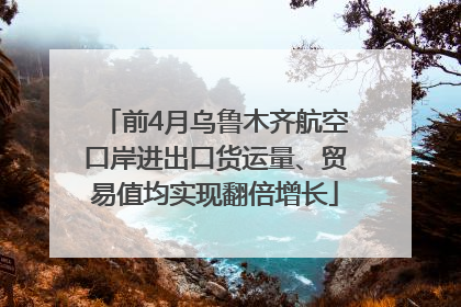 前4月乌鲁木齐航空口岸进出口货运量、贸易值均实现翻倍增长