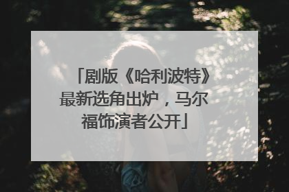 剧版《哈利波特》最新选角出炉，马尔福饰演者公开