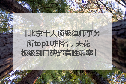 北京十大顶级律师事务所top10排名，天花板级别口碑超高胜诉率