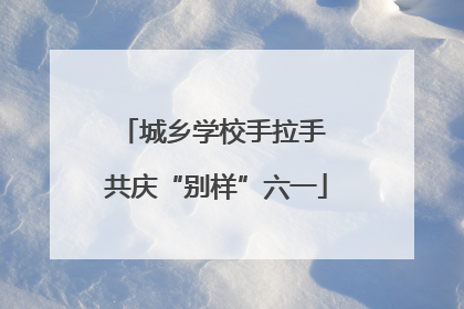 城乡学校手拉手 共庆“别样”六一