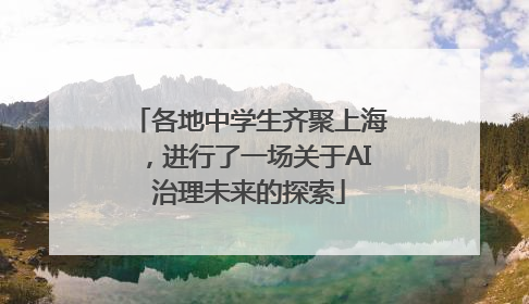 各地中学生齐聚上海，进行了一场关于AI治理未来的探索