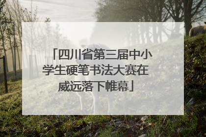 四川省第三届中小学生硬笔书法大赛在威远落下帷幕