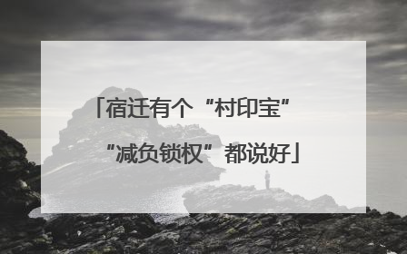 宿迁有个“村印宝” “减负锁权”都说好