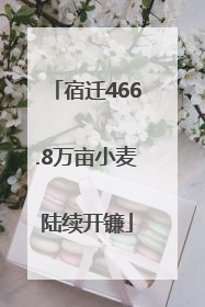 宿迁466.8万亩小麦陆续开镰