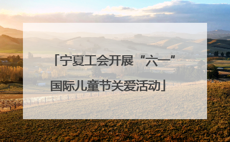 宁夏工会开展“六一”国际儿童节关爱活动