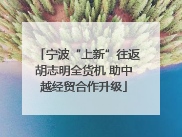 宁波“上新”往返胡志明全货机 助中越经贸合作升级