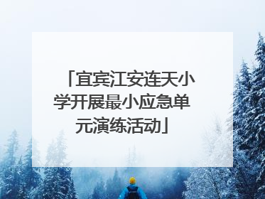 宜宾江安连天小学开展最小应急单元演练活动