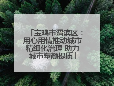 宝鸡市渭滨区：用心用情推动城市精细化治理 助力城市塑颜提质