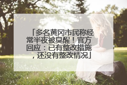 多名黄冈市民称经常半夜被臭醒！官方回应：已有整改措施，还没有整改情况