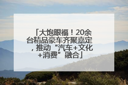 大饱眼福！20余台精品豪车齐聚嘉定，推动“汽车+文化+消费”融合