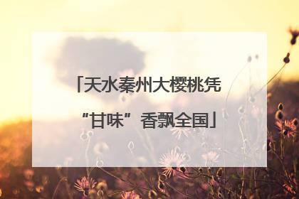 天水秦州大樱桃凭“甘味”香飘全国