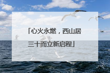 心火永燃，西山居三十而立新启程