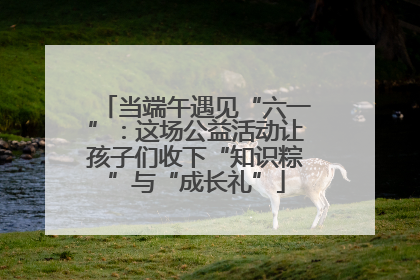 当端午遇见“六一”：这场公益活动让孩子们收下“知识粽”与“成长礼”