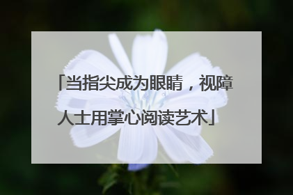 当指尖成为眼睛，视障人士用掌心阅读艺术