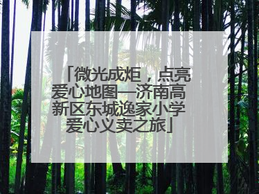 微光成炬，点亮爱心地图—济南高新区东城逸家小学爱心义卖之旅