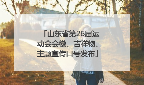 山东省第26届运动会会徽、吉祥物、主题宣传口号发布