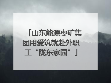 山东能源枣矿集团用爱筑就赴外职工“陇东家园”