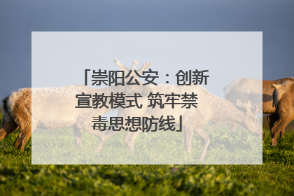 崇阳公安：创新宣教模式 筑牢禁毒思想防线