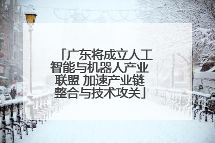 广东将成立人工智能与机器人产业联盟 加速产业链整合与技术攻关