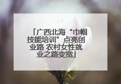 广西北海“巾帼技能培训”点亮创业路 农村女性就业之路变宽
