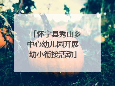 怀宁县秀山乡中心幼儿园开展幼小衔接活动