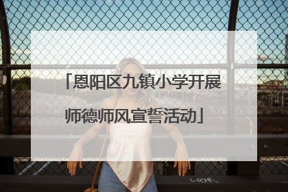 恩阳区九镇小学开展师德师风宣誓活动