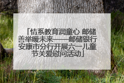 情系教育润童心 邮储善举暖未来——邮储银行安康市分行开展六一儿童节关爱慰问活动