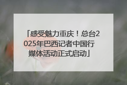 感受魅力重庆！总台2025年巴西记者中国行媒体活动正式启动