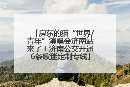 房东的猫“世界/青年”演唱会济南站来了！济南公交开通6条歌迷定制专线