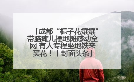 成都“栀子花孃孃”带脑瘫儿摆地摊感动全网 有人专程坐地铁来买花！丨封面头条