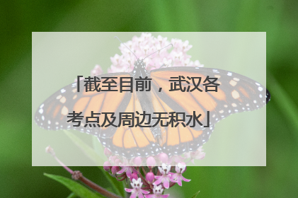 截至目前，武汉各考点及周边无积水