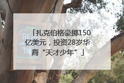 扎克伯格豪掷150亿美元，投资28岁华裔“天才少年”