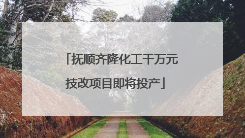 抚顺齐隆化工千万元技改项目即将投产