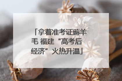 拿着准考证薅羊毛 福建“高考后经济”火热升温