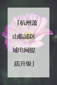 杭州萧山临浦区域电网提质升级
