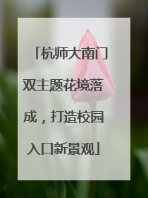 杭师大南门双主题花境落成，打造校园入口新景观