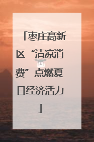 枣庄高新区“清凉消费”点燃夏日经济活力
