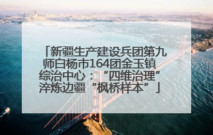 新疆生产建设兵团第九师白杨市164团金玉镇综治中心：“四维治理”淬炼边疆“枫桥样本”