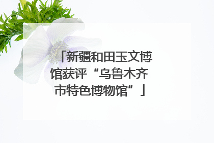 新疆和田玉文博馆获评“乌鲁木齐市特色博物馆”
