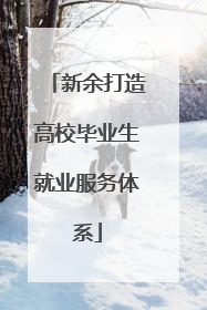 新余打造高校毕业生就业服务体系