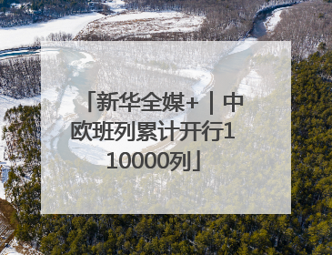 新华全媒+|中欧班列累计开行110000列