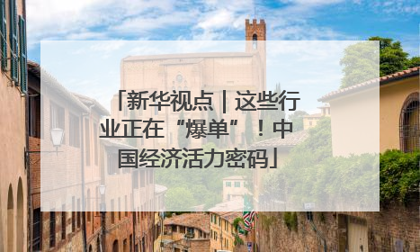 新华视点｜这些行业正在“爆单”！中国经济活力密码