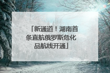 新通道！湖南首条直航俄罗斯危化品航线开通